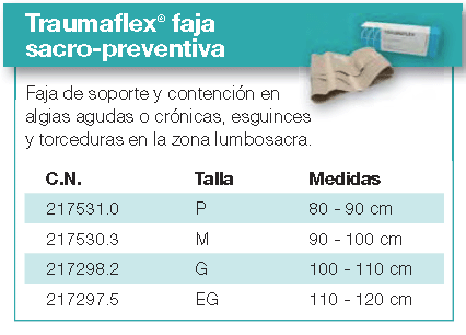 Traumaflex faja sacro-preventiva