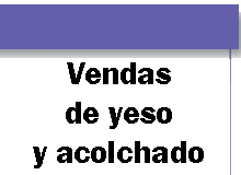 Vendas de yeso y acolchado